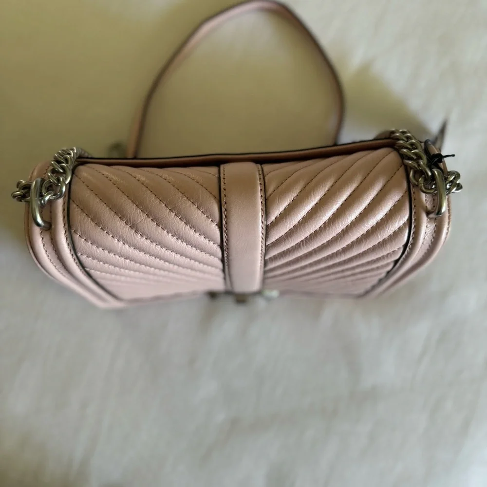Rebecca Minkoff Chevron Love Crossbody Bag Vintage Pink